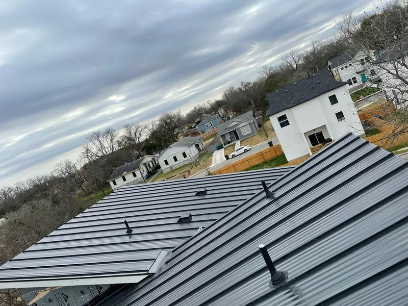 Standing seam metal roof panels with vents for Skylight Repair in Mason